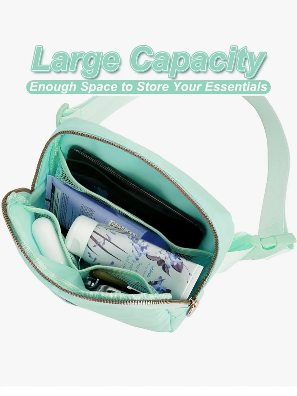 Uygafly Gifts for Girls Kids,Initial Fanny Pack Crossbody Purse Green,E 070